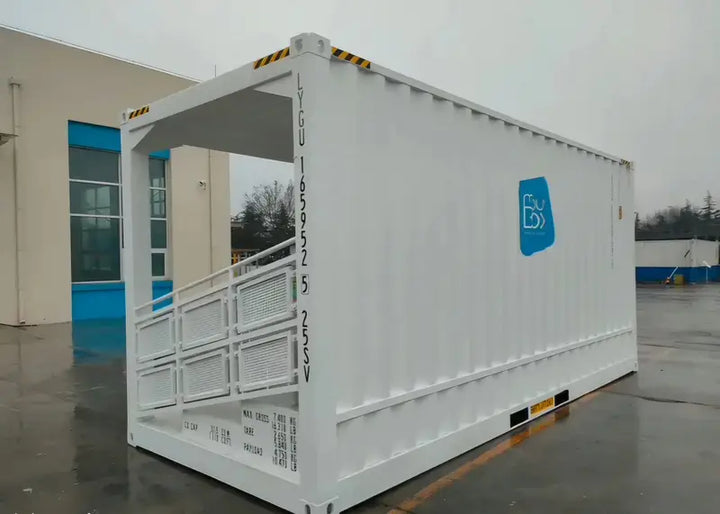 Stand de Contenedores Escalonados de 20 Pies