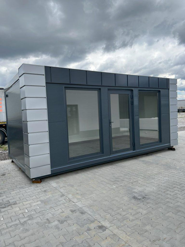 CONTENEDOR DE TIENDA/SALA DE VENTAS/DE OFICINA TIPO CASA DE JARDÍN "LINZ"
